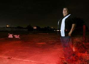 Image by Gabe Hernandez - The Monitor Danny Nava poses for a photo at the old Boccaccio 2000 club location Thursday evening in McAllen.